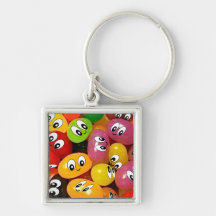 Cute Jelly Bean Smileys Keychain