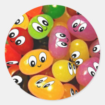 Cute Jelly Bean Smileys Stickers