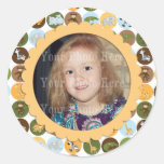 Cute jungle animals pattern stickers