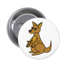 Cute Kangaroo and Joey Pins