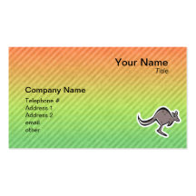 Cute Kangaroo Design Business Card Template