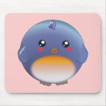 Cute kawaii bluebird mousepad