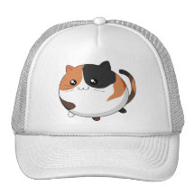 Cute Kawaii Calico kitty cat Trucker Hats