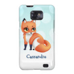 Cute Kawaii cartoon fox Samsung Galaxy S2 Cover