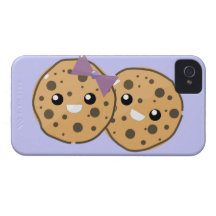 Cute Kawaii Chocolate Chip Cookie Couple iPhone 4 Case-Mate Case