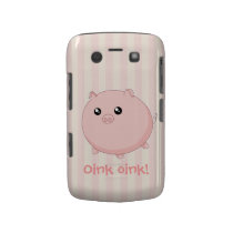Cute Kawaii chubby pink pig Blackberry Case