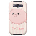 Cute Kawaii chubby pink pig Galaxy S3 Cover