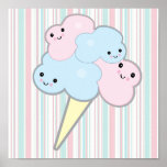 cute kawaii cotton candy print