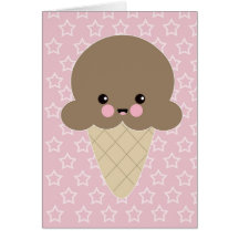 Cute Kawaii Ice Cream Card