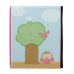 Cute kawaii owl and tree iPad case