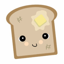 cute kawaii toast photo cutout