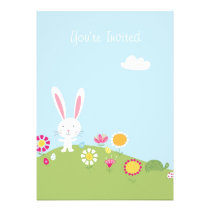Cute Kids Easter Bunny Egg Hunt Invitation invitations