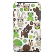 Cute kids frog turtle deer bunny and owl pattern barely there iPod cover