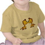 Cute Kissing Giraffes baby shirt