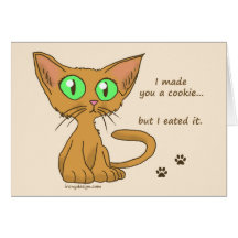 Cute Kitty Ate Your Cookie Card