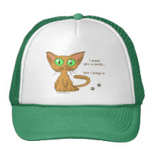 Cute Kitty Ate Your Cookie Mesh Hats
