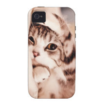 Cute kitty Case Mate Tough Case-Mate iPhone 4 Case
