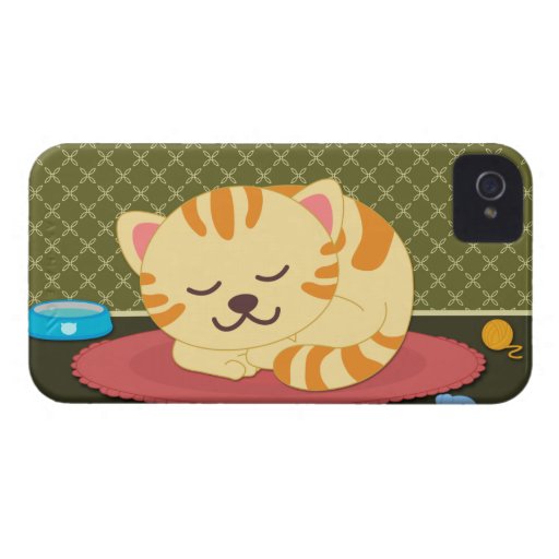 Cute kitty cat sleeping fun iphone 4 casemate