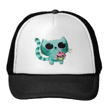 Cute Kitty Cat with Kawaii Cupcake Hats