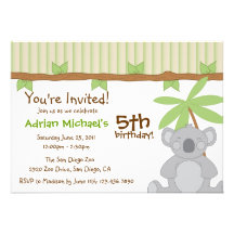 Cute Koala Party Invite