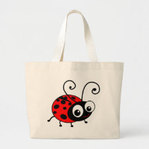 Cute Ladybug Canvas Bag