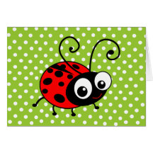 Cute Ladybug Greeting Card