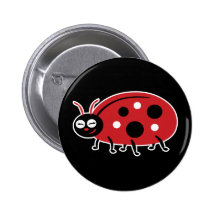 Cute Ladybug Pinback Buttons