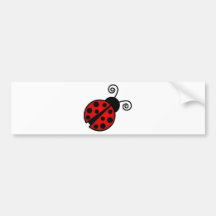 Cute Ladybug - Red and Black Bumper Sticker