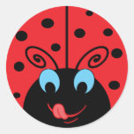 Cute Ladybug Round Stickers