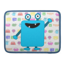 Cute Light Blue Cartoon Monster Sleeve For MacBooks
