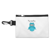Cute light blue owl accessory bag