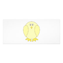 Cute Light Yellow Bird. Cartoon Chick. Custom Invite
