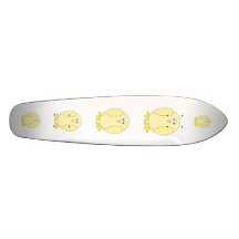 Cute Light Yellow Bird. Cartoon Chick. Custom Skate Board