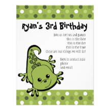 Cute Lil' Lizard Invitation