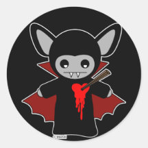 Cute Lil Vampire Bat Stickers