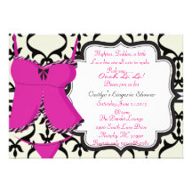 Cute Lingerie Shower Bridal Invitation