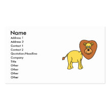 Cute Lion Cartoon Business Card