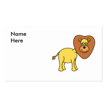 Cute Lion Cartoon Business Card Templates