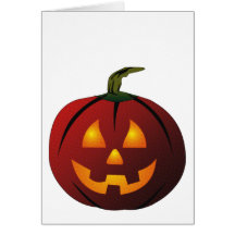 CUTE LIT HAPPY PUMPKIN JACK-O-LANTERN CARD