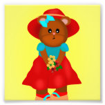 Cute Little Bear with Flowers Photograph