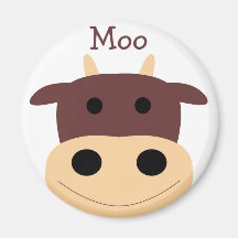 Cute little brown cow magnent refrigerator magnets