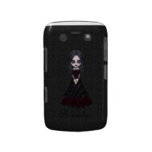 Cute Little Goth Girl BlackBerry Bold Personalised Blackberry Bold Covers