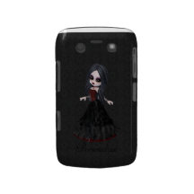 Cute Little Goth Girl BlackBerry Bold Personalised Case-Mate Blackberry Case
