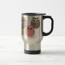 Cute Little Hoot Owls Assorted Colours Mugs