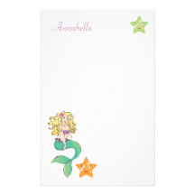 Cute Little Mermaid Stationery Paper