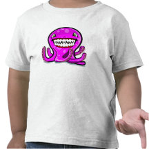 Cute little pink apple octopus for the cute kids tees