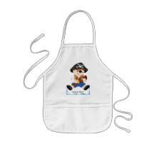 Cute little pirate brown hair apron