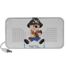 Cute little pirate brown hair travel speaker