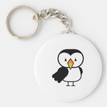 cute little puffin key chain
