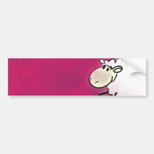 cute little sheep bumper sticker